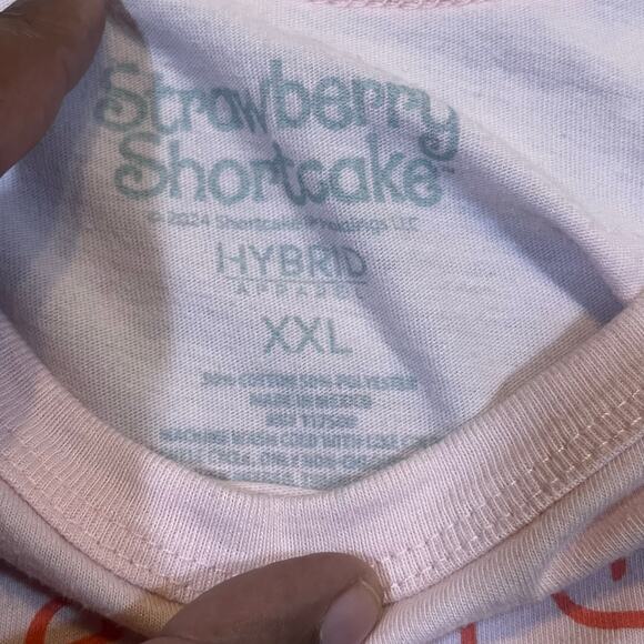 Strawberry Shortcake Pink Graphic Tee XXL Vintage Style Cartoon Retro Kawaii - Picture 2 of 6